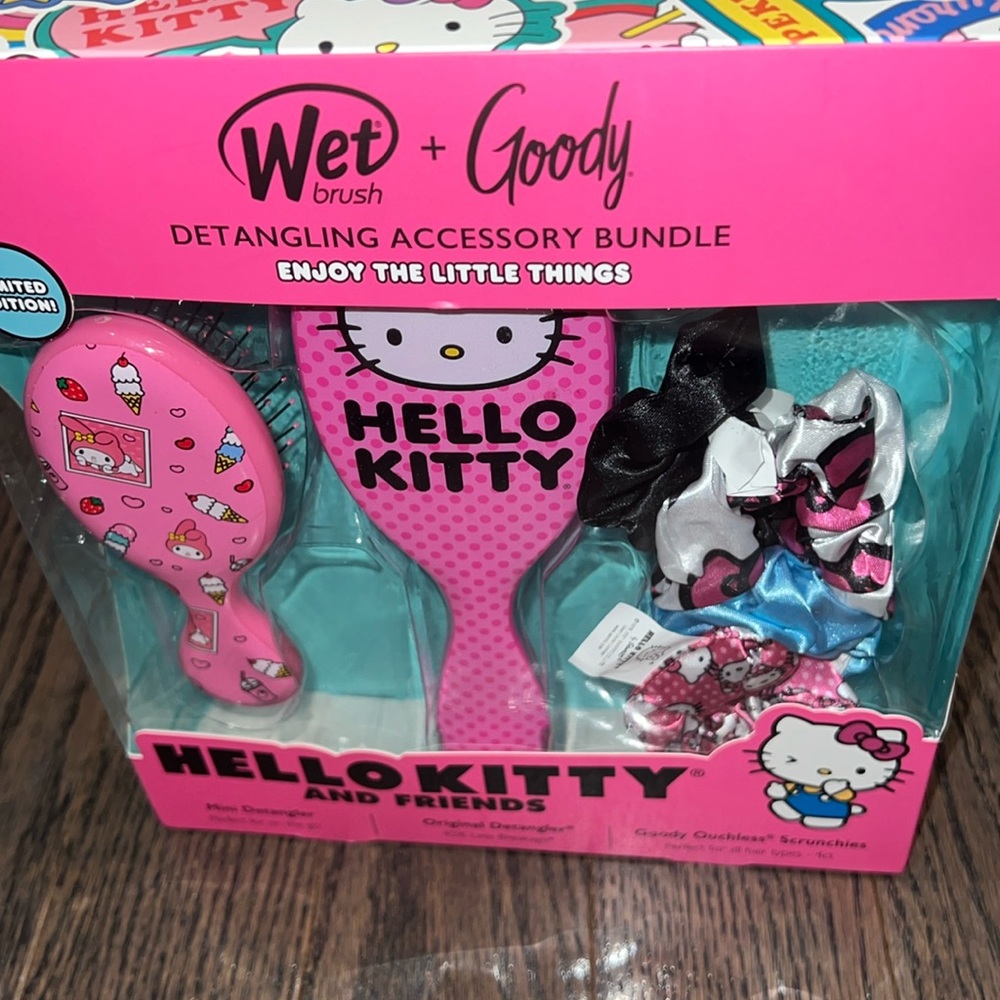 🆕 Wet Brush + Goody Detangling Bundle Hello Kitty